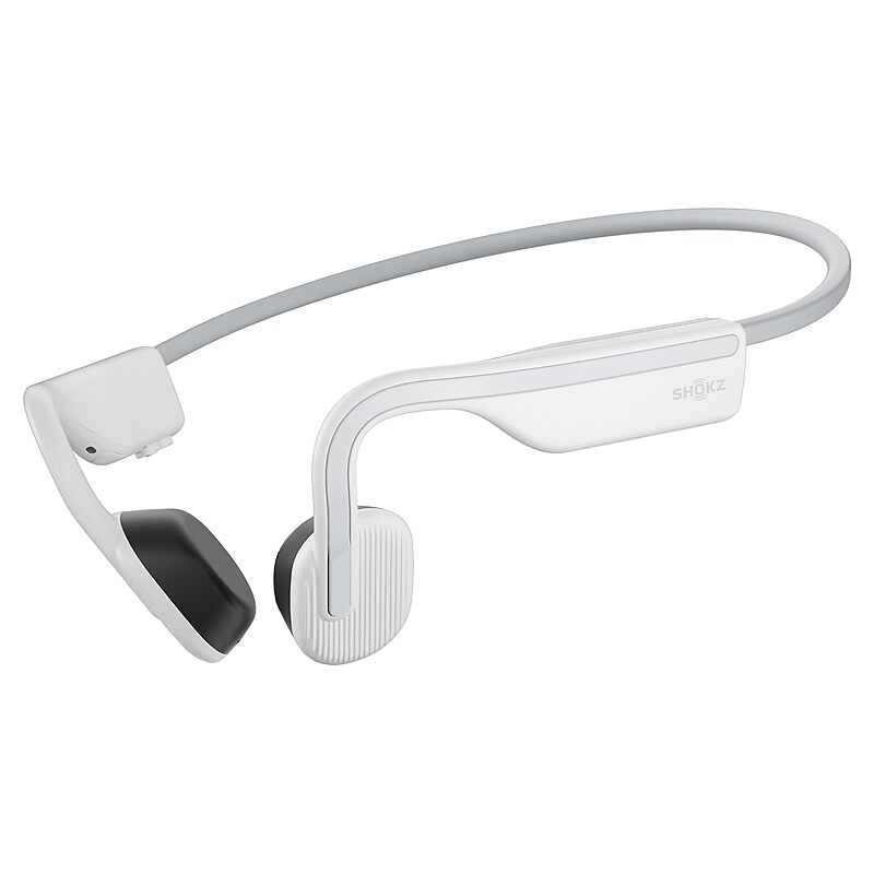 Shokz OpenMove Bone-Conduction Open-Ear Lifestyle Headphones with Microphones, White (S661-ST-WT-US) image 1