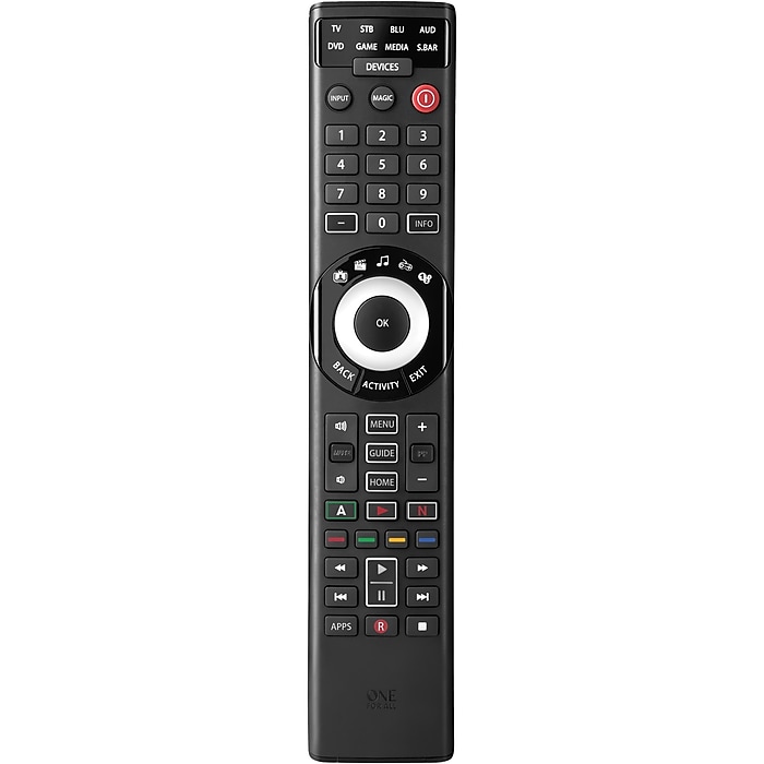 One For All Contour Universal 8 in 1 Television Remote Control