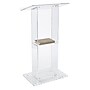 Oklahoma Sound Contemporary Series  46"H Acrylic Floor Lectern, Clear (401S)~#|#~sp167659041_sc7