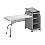Oklahoma Sound Edupod Series Adjustable 37"-45"H, Teacher's Desk Lectern Combo, Grey Hammer Tone (EDPD)~#|#~sp167659193_sc7