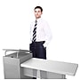 Oklahoma Sound Edupod Series Adjustable 37"-45"H, Teacher's Desk Lectern Combo, Grey Hammer Tone (EDPD)~#|#~sp167659194_sc7