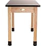 National Public Seating Wood Series Science Table, 24" x 60", Black/Ash (SLT1-2460H)~#|#~sp167659216_sc7