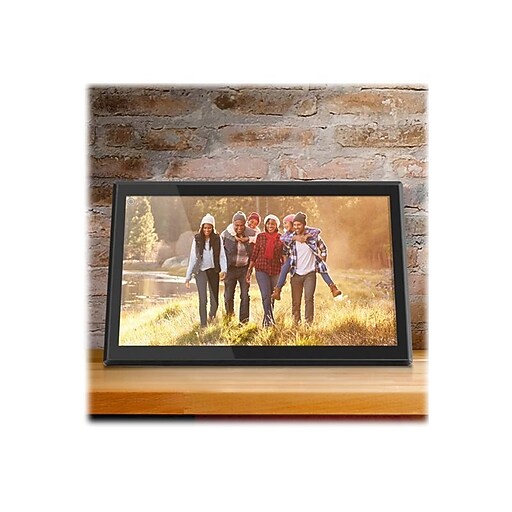 Aluratek 17.3" WiFi Digital Picture Frame, Black (AWS17F) Staples
