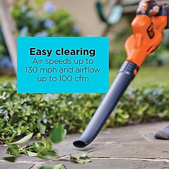 Black & Decker PowerBoost Handheld Leaf Blower, Orange, (LSW321)