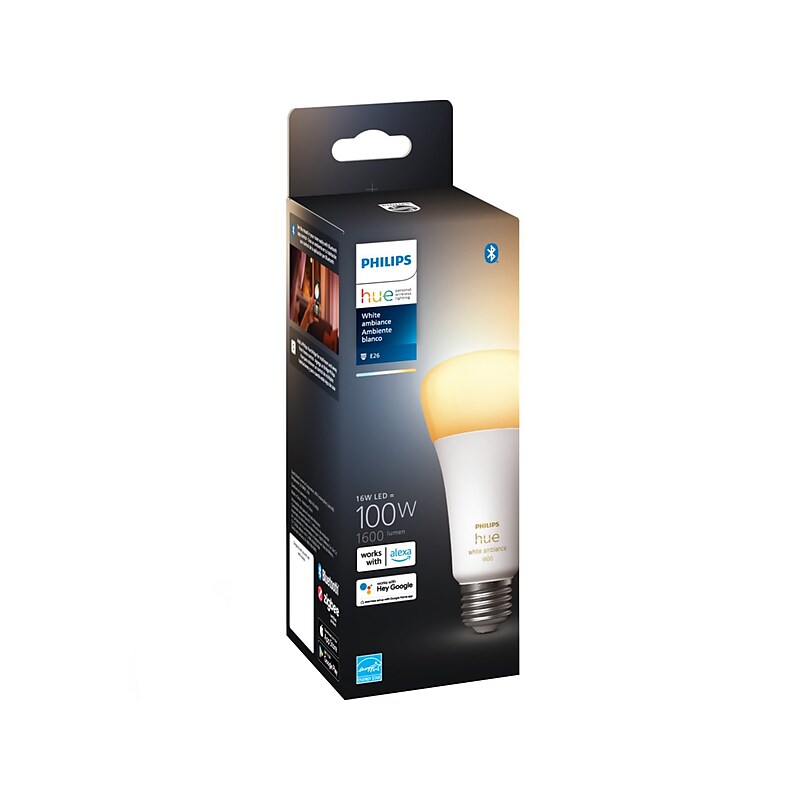 Philips Hue White Light Bulb, A21 2200K-6500K 16W E26 (562990) image 1