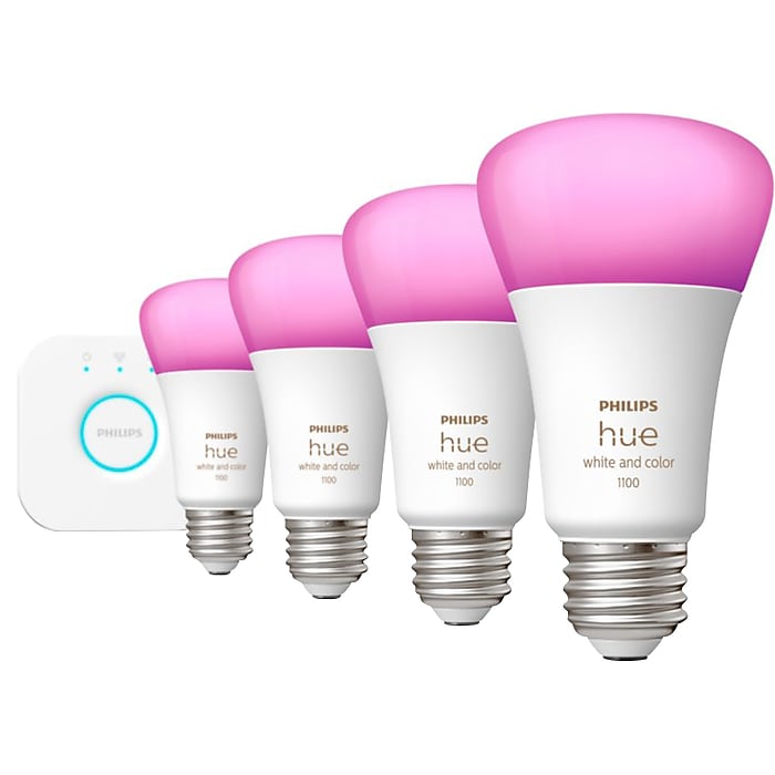 Philips Hue White Starter Kit, A19 16 Million Colors 10.5W E26