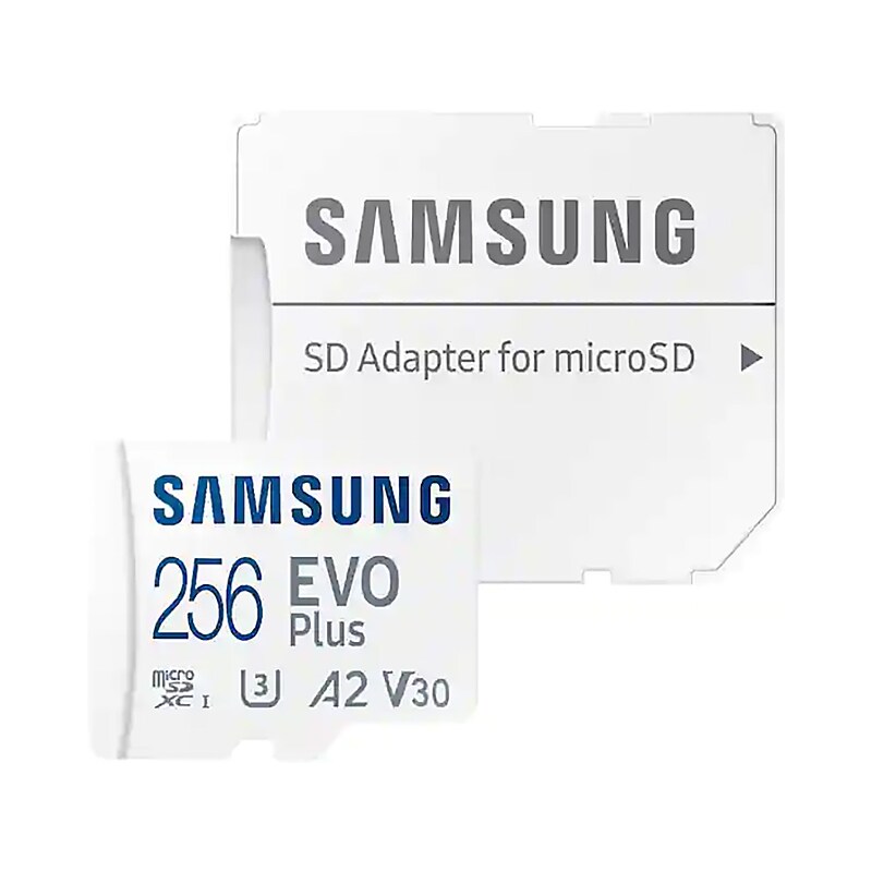 Samsung EVO Plus 256GB microSDXC Memory Card with Adapter, Class 10, UHS-I, V30 (MB-MC256KA/AM) image 1