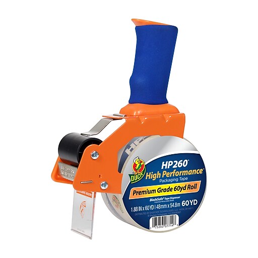 Duck BladeSafe HP260 Heavy Duty Packing Tape with Dispenser, 1.88