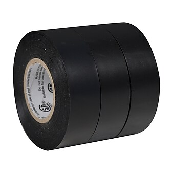 Duck® Brand .75 in. x 50 ft. x 7 mil. Professional Electrical Tape, Black, 3 pk (299004)