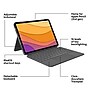 Logitech Combo Touch iPad Air (4th, 5th Gen) Keyboard Case - Detachable Backlit Keyboard with Kickstand, Oxford Gray~#|#~sp167741314_sc7