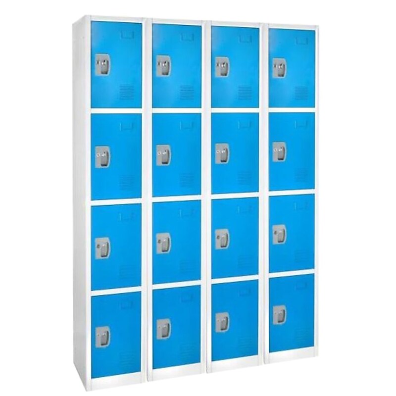 AdirOffice 72'' 4-Tier Blue Storage Locker, 4/Pack (629-204-BLU-4PK) image 1
