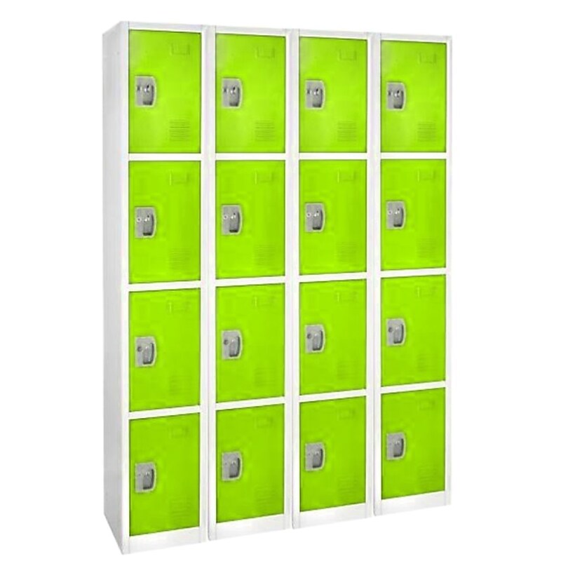 AdirOffice 72'' 4-Tier Green Storage Locker, 4/Pack (629-204-GRN-4PK) image 1