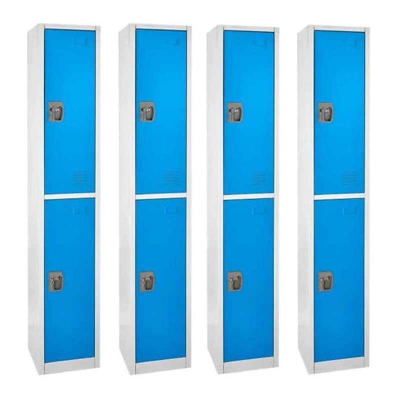 AdirOffice 72'' 2-Tier Blue Storage Locker, 4/Pack (629-202-BLU-4PK) image 1