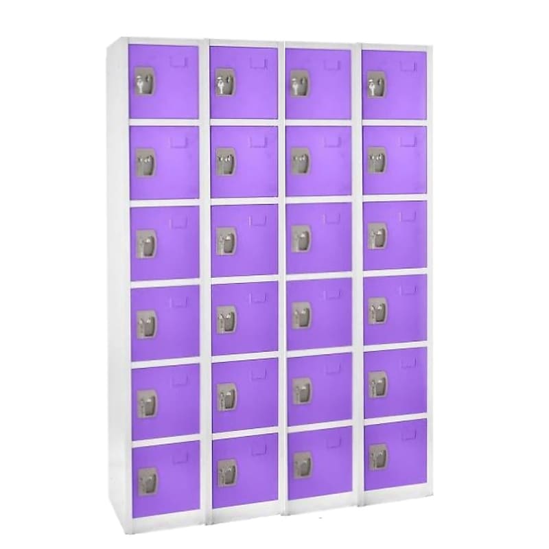 AdirOffice 72'' 6-Tier Purple Storage Locker, 4/Pack (629-206-PUR-4PK) image 1