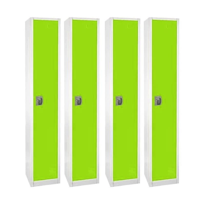 AdirOffice 72'' Single Tier Green Storage Locker, 4/Pack (629-201-GRN-4PK) image 1