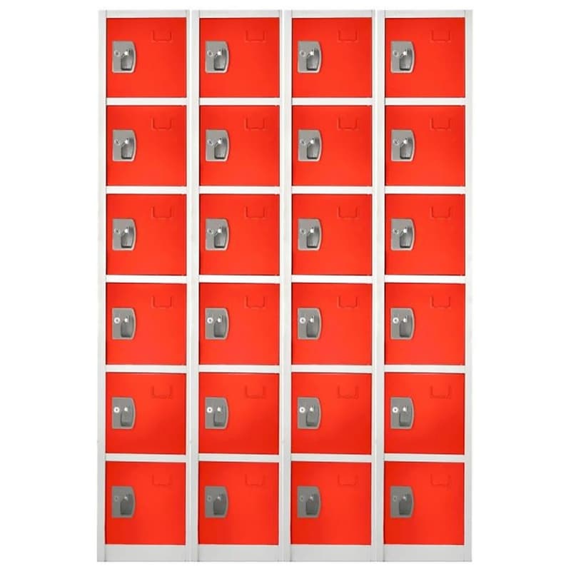 AdirOffice 72'' 6-Tier Red Storage Locker, 4/Pack (629-206-RED-4PK) image 1