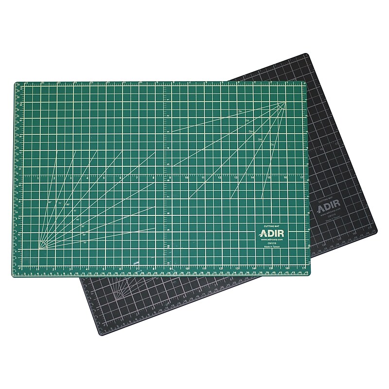 AdirOffice Reversible Self Healing Cutting Mat, 18" x 36", Green/Black (ADIRCN047) image 1