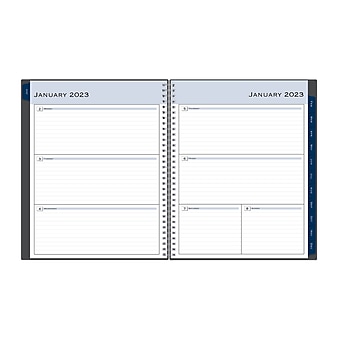 2023 Blue Sky Passages 8.5" x 11" Weekly & Monthly Planner, Charcoal Gray (100008-23)