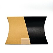 Deluxe Bags & Bows Pillow Box, 9" L x 2" W x 12" H, Kraft Paper, Kraft and Black, 100/Box, 255-090212-KB