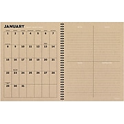 2022-2023 TF Publishing Sketchy Lines 8.5" x 11" Academic Weekly & Monthly Planner, Kraft/Gray (AY-LWM-23-9706)