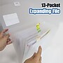 Bazic Heavy Duty Plastic Accordion File, 13 Pocket, Letter Size, Translucent White, 3/Bundle (BAZ3173-3)~#|#~sp167906862_sc7