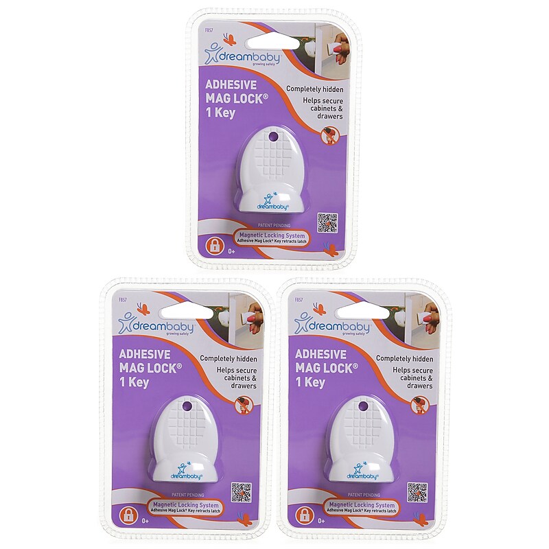 Dreambaby Adhesive Mag Lock Key, 3/Pack (DB-L857-3) image 1