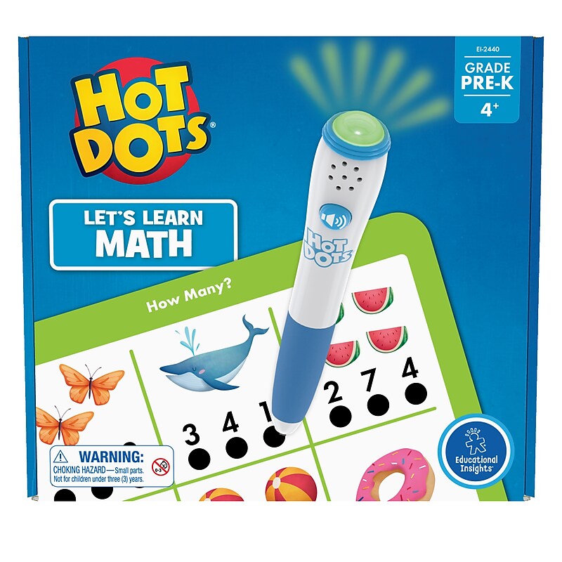Educational Insights Hot Dots Let's Learn Pre-K Math! (EI-2440) image 1