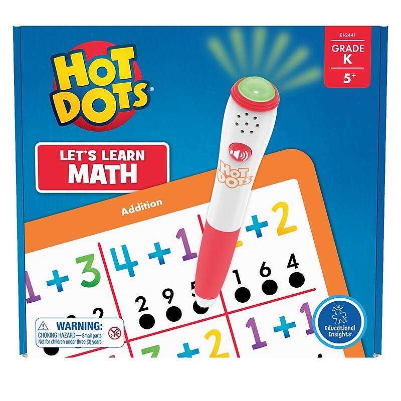 Educational Insights Hot Dots Let's Learn Kindergarten Math! (EI-2441) image 1