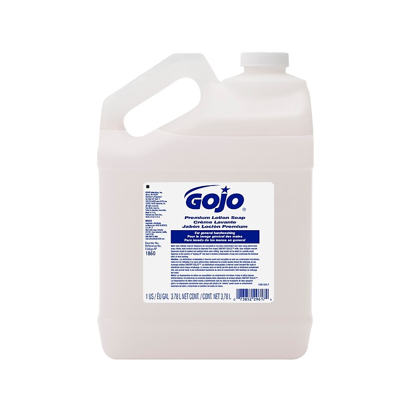 GOJO Premium Liquid Hand Soap Refill, Waterfall Scent, 128 oz. (1860-04) image 1