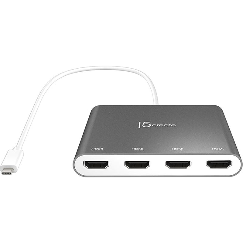 j5create USB C to HDMI Audio/Video Adapter, Male to Female, Silver (JCA366) image 1