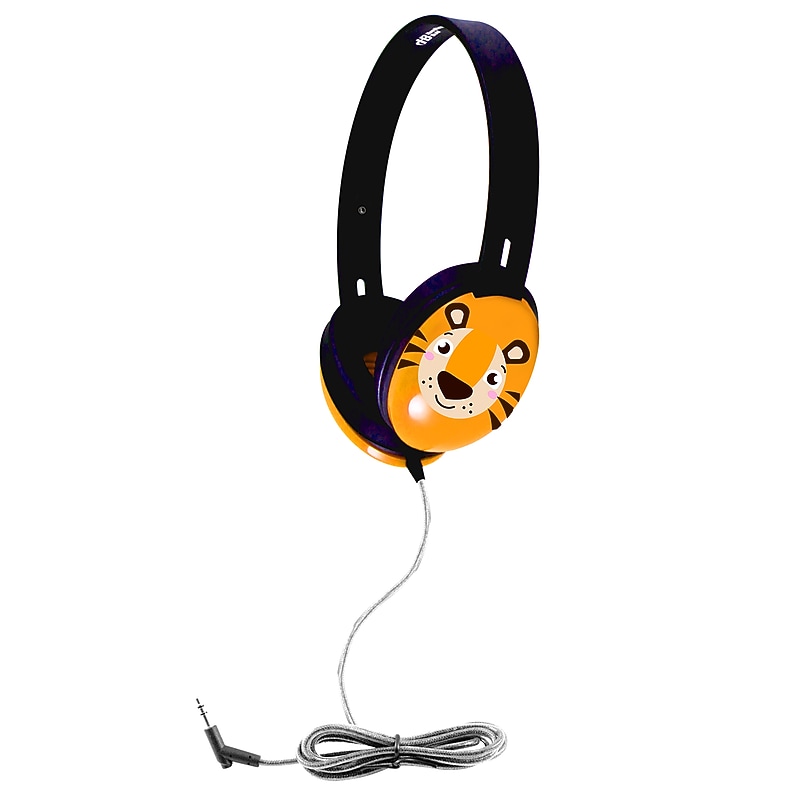 HamiltonBuhl Primo Series Stereo Headphone, Tiger Face, Black/Orange (HECPRM100T) image 1
