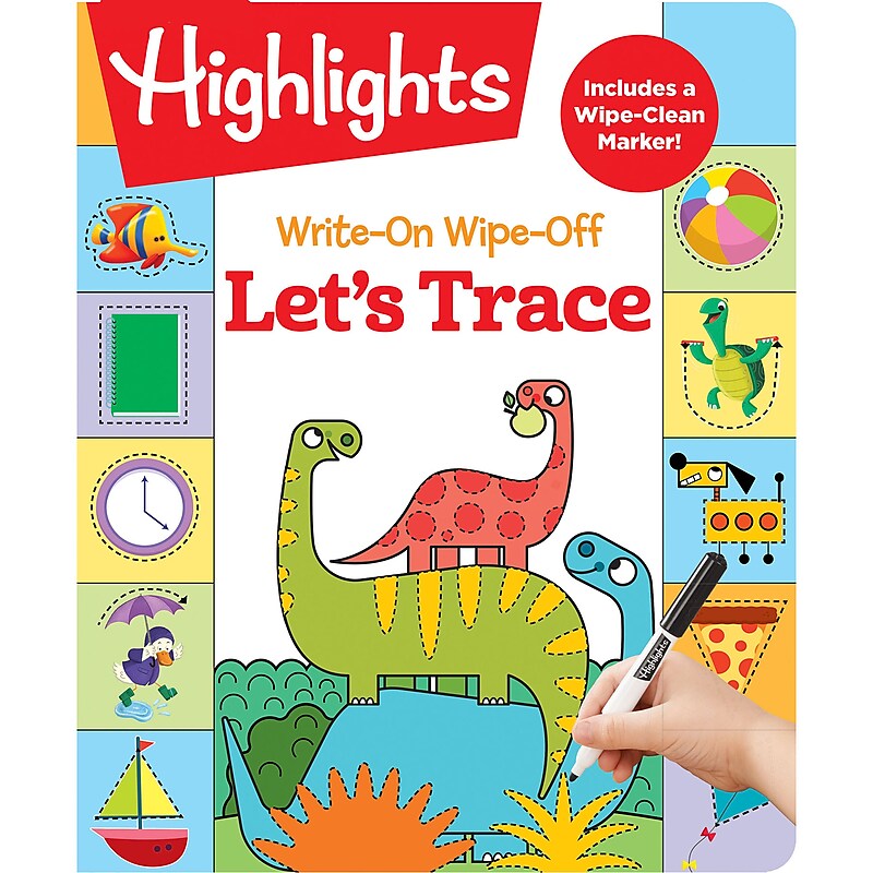 Highlights Let's Trace Write-On Wipe-Off Fun to Learn Activity Book image 1