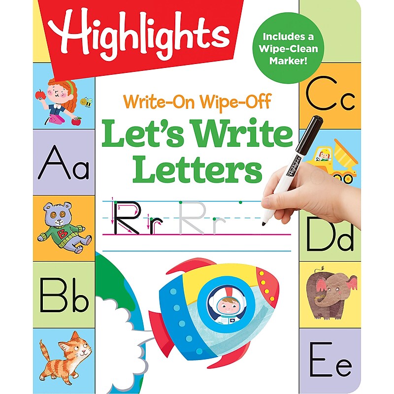 Highlights Let's Write Letters Write-On Wipe-Off Fun to Learn Activity Book image 1