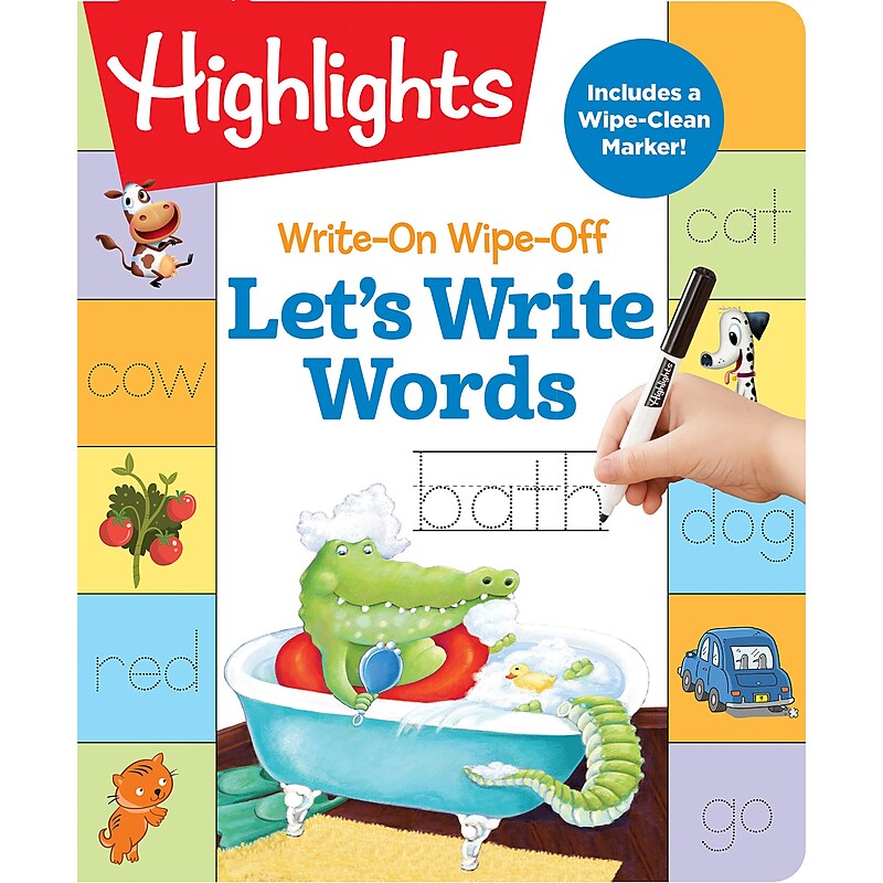 Highlights Let's Write Words Write-On Wipe-Off Fun to Learn Activity Book image 1