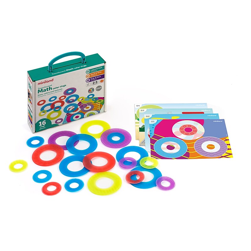 MINILAND Translucent Math Color Rings, Assorted Colors (MLE32160) image 1