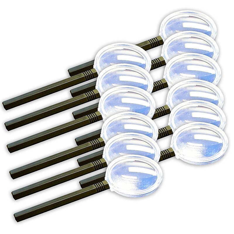 Supertek 3X Magnifier, Plastic, 6", Black, Pack of 12 (SKFPH301985SP-12) image 1