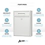 AdirOffice Steel Large Wall Mounted Drop Box Interoffice Mailbox, Key Lock, White (631-04-WHI)~#|#~sp167909467_sc7