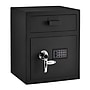 AdirOffice Black Steel Drop Bin Depository Safe With Digital Lock, 1.1 cu. ft., (670-200-BLK)~#|#~sp167909496_sc7