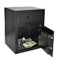 AdirOffice Black Steel Drop Bin Depository Safe With Digital Lock, 1.1 cu. ft., (670-200-BLK)~#|#~sp167909497_sc7
