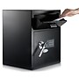 AdirOffice Black Steel Drop Bin Depository Safe With Digital Lock, 1.1 cu. ft., (670-200-BLK)~#|#~sp167909498_sc7