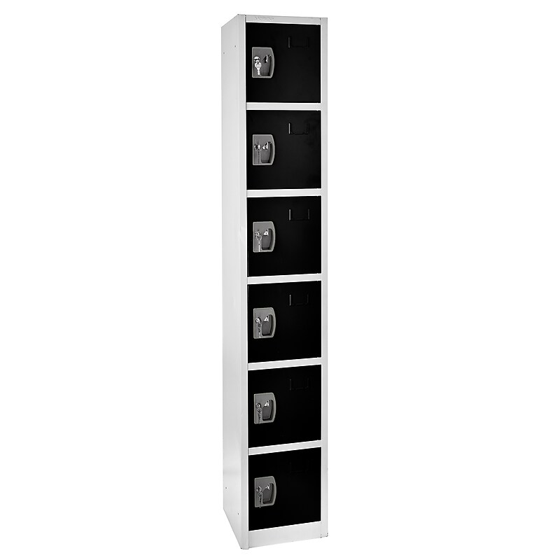 AdirOffice 72'' 6-Tier Black Storage Locker (629-206-BLK) image 1