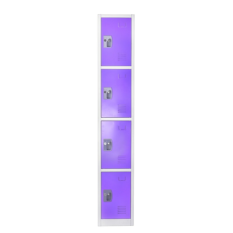 AdirOffice 72'' 4-Tier Purple Storage Locker (629-204-PUR) image 1