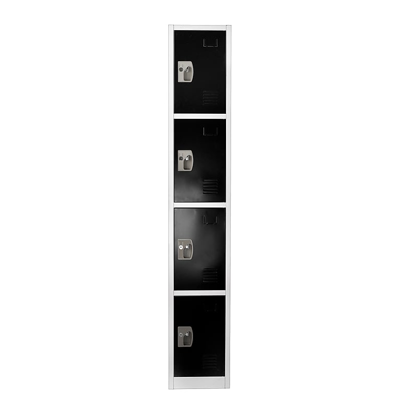 AdirOffice 72" 4-Tier Black Storage Locker (629-204-BLK) image 1