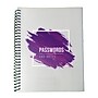 RE-FOCUS THE CREATIVE OFFICE 5.5" x 7" Small Password Keeper Book, White/Purple (11002)~#|#~sp168010398_sc7