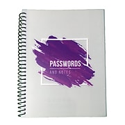 RE-FOCUS THE CREATIVE OFFICE 5.5" x 7" Small Password Keeper Book, White/Purple (11002)