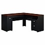 Bush Furniture Fairview 60"W L Shaped Desk with Drawers and Storage Cabinet, Antique Black/Hansen Cherry (WC53930-03K)~#|#~sp168011359_sc7