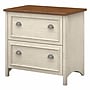 Bush Furniture Fairview 2 Drawer Lateral File Cabinet, Antique White and Tea Maple (WC53284T)~#|#~sp168011698_sc7