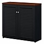 Bush Furniture Fairview Small Storage Cabinet with Doors, Antique Black/Hansen Cherry (WC53996-03)~#|#~sp168011850_sc7