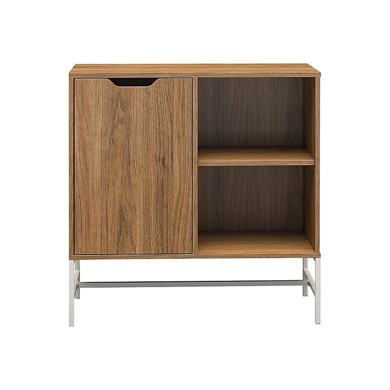 Ameriwood Modine 30"H 2-Shelf Bookcase with Adjustable Shelf, Walnut (3483905COM) image 1