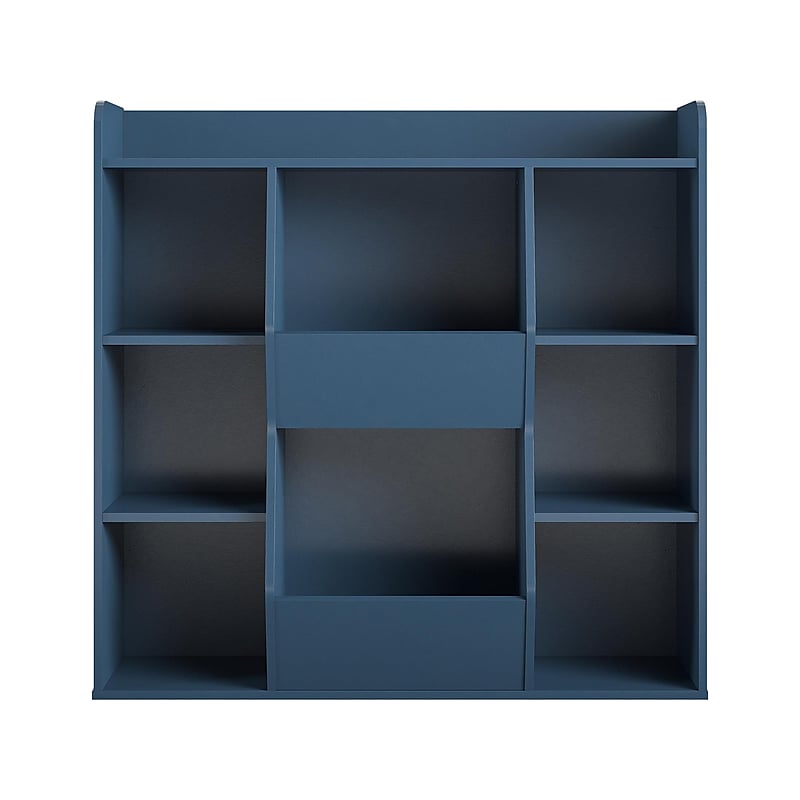 Ameriwood Tyler 40.8"H 9-Shelf Bookcase, Navy Particle Board (4865837COM) image 1